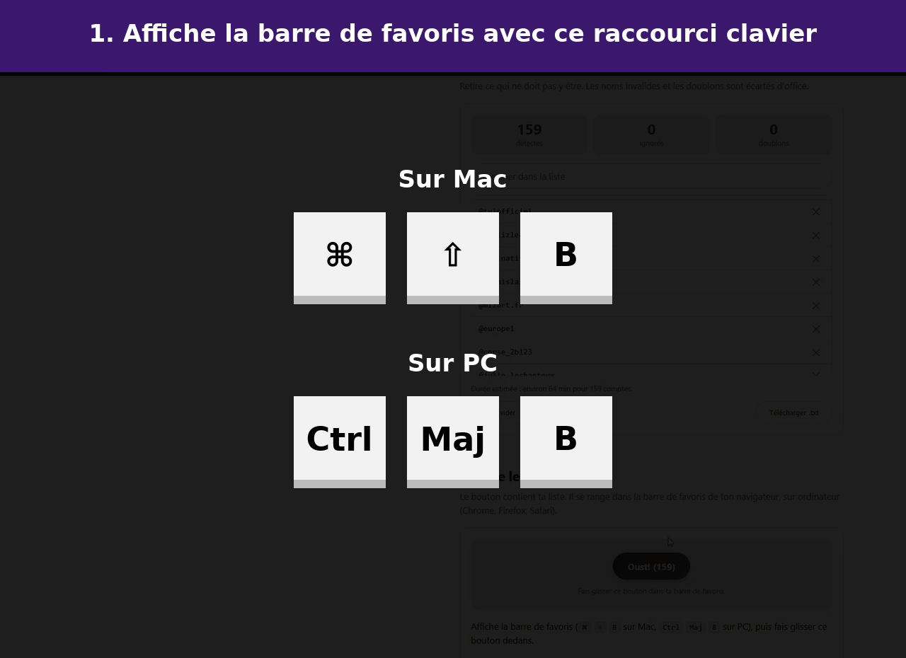 Démonstration : faire glisser le bouton dans la barre de favoris